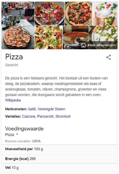 HET BELANG VAN SNIPPETS VOOR SEO 5 FEATURED SNIPPET VOOR PIZZA