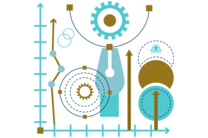 Abstracte tekening van tools en apps